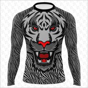 Unisex Men's Long Sleeve Jiu Jitsu Gi Rash Guard Quick Dry Breathable Sublimation Printing BJJ Gear - Product Image 1