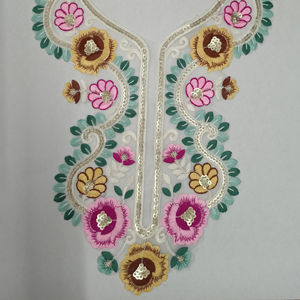 Cuello de red de moda con Bordado de hilo y acentos de lentejuelas brillantes para Kurtis saris blusas vestidos Uso de sastrería - Product Image 5