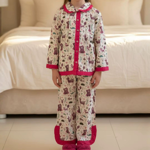 2025 hiver pyjamas personnalisés pour enfants fille vêtements de nuit et garçon vêtements de nuit à manches longues coton 2 pièces tenue ODM approvisionnement - Product Image 1