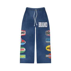 Conjunto Deportivo de Dos Piezas con Capucha, Personalizado, Unisex, Ecológico, Transpirable, Ligero, Teñido en Color Azul Liso, con Cierre de Cremallera, 100% Algodón - Product Image 5