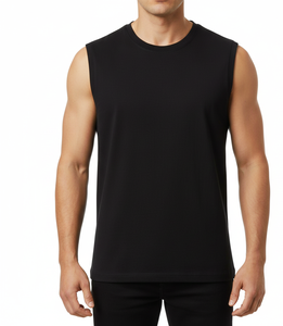 ModernWear <b>Black</b> Cotton <b>Vest</b> for <b>Men</b> Sleeveless Soft Breathable Stretch Fit Comfortable Daily Use Apparel - Product Image 4