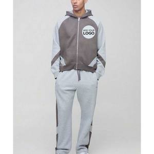 Sweatsuit Conjuntos de salón de 2 piezas Sudadera con capucha de gran tamaño Jogger Pantalones Chándal Traje con Bolsillos y chándal de lana para hombre - Product Image 2