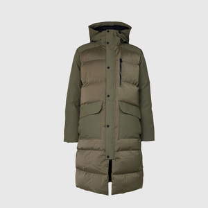Doudoune longue légère à col montant et logo frontal, en polyester, confortable, style urbain, en promotion - Product Image 6