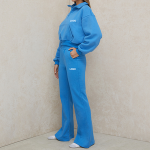 Ensemble de survêtement personnalisé pour femmes, paillettes, strass, automne-hiver, ensemble deux pièces, vêtements de détente pour femmes - Product Image 2