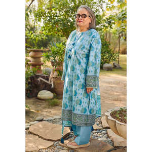 ชุดเดรสลายพิมพ์ 3 ชิ้น รุ่น CL-62020 ตกแต่งด้วยเพชร พิมพ์ลายดิจิทัล ความยาวระดับเข่า คอจีน เหมาะสำหรับโอกาสต่างๆ - Product Image 6