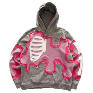 Wholesale Weighted <b>Hoodie</b> Plush Filled <b>Hoodie</b> for Adults Puff Printed <b>Oversized</b> <b>Fleece</b> Design Men Hoodies for Sale - Product Image 6