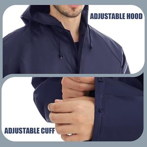 Veste coupe-vent décontractée à capuche ultra-légère pour hommes et femmes, durable, protectrice, imperméable, coupe-vent, respirante pour l'agriculture, la randonnée - Product Image 2