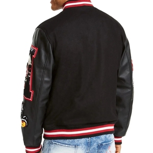 Veste universitaire pour hommes, fermeture à boutons, en laine, tenue décontractée de grande taille, couleur verte, veste Lettermen pour hommes - Product Image 2