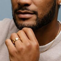 2pcs Bague Spinner pour hommes pour le soulagement de l'anxiété en acier inoxydable noir et or Bague d'anxiété Fidget Anneaux pour hommes avec plusieurs