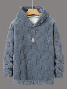 Sweat-shirt à capuche décontracté personnalisé par le fabricant, vêtement d'extérieur, pull ample à patchwork sportif - Product Image 3