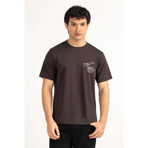 Camisetas de Cuello Redondo de Algodón para Hombre, Corte Holgado, Transpirables, Ropa Informal para Adultos, Proveedor Mayorista de Prendas Lisas con Logotipo Personalizado - Product Image 1