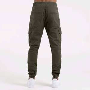 Pantalon cargo personnalisé OEM de haute qualité pour hommes avec ceinture élastique et cordon de serrage réglable - Product Image 4