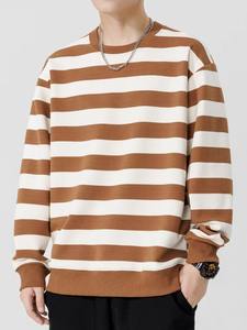 Sudaderas clásicas a rayas Otoño Invierno nueva marca de moda Top Retro suelto cuello redondo pulóver sudaderas digitales - Product Image 6