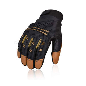 Gants de sécurité en cuir de vachette résistants aux chocs Gants de travail de construction anti-coupure pour utilisation à la tronçonneuse - Product Image 3