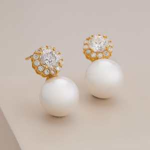 Pendientes de Plata 92.5 con Cristales, Colección 188409 - Product Image 2