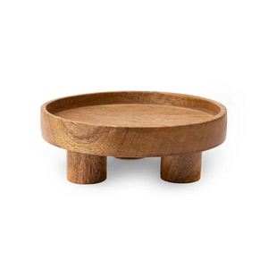 Plateau de service en bois de forme ronde de qualité supérieure serveur de collations alimentaires pour décor de Table d'hôtel de Restaurant de cuisine - Product Image 6