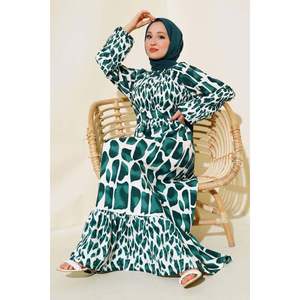 Vestido estampado arrugado Esmeralda - Product Image 1