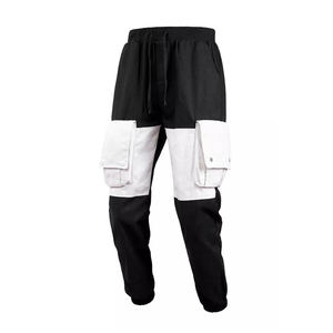 Hip Hop Estilo japonés Negro Blanco Streetwear Multi-bolsillos Tallas grandes Pantalones y pantalones de hombre - Product Image 4