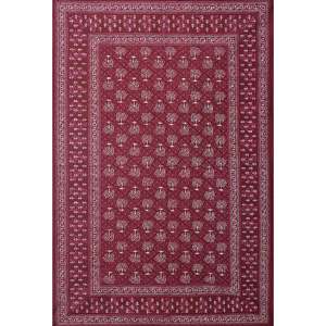 Juego de Sábanas Ajustables de Algodón Borgoña con Motivos Étnicos, 180 Hilos, con Funda de Almohada (BSB1102) - Product Image 3