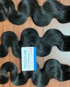 Listo para enviar Paquetes de cabello vietnamita crudo Paquete de trama de cabello virgen dibujado doble Extensiones de cabello humano natural ondulado del cuerpo - Product Image 3