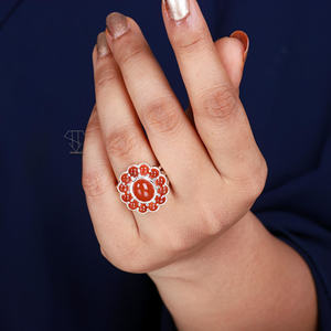Bague de déclaration en argent 925 de forme ovale en cornaline naturelle pour femmes bijoux faits à la main audacieux et élégants cadeau parfait - Product Image 6