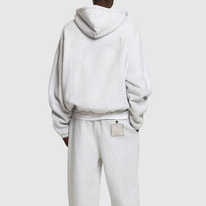 เสื้อฮู้ดผ้าฝ้าย100% มีซิปโอเวอร์ไซส์สำหรับผู้ชายเสื้อสเวตเตอร์ถักผ้าซักกรดออกแบบได้ตามต้องการ2024ที่มีน้ำหนักมาก - Product Image 4