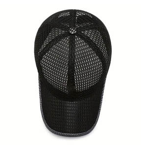 Sombrero de camionero de 5 paneles de mezclilla de algodón 100% de alta calidad, logotipo personalizado, diseño de malla clásica, lona de terciopelo para deportes al aire libre, verano caliente - Product Image 2