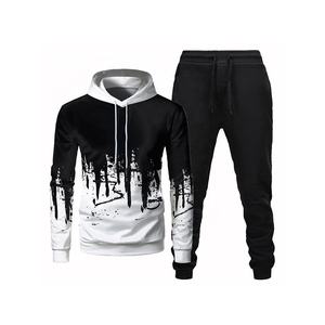 Venta al por mayor de chándal estampado ajustado para hombres de secado rápido con logotipo personalizado, chándal para hombres al por mayor - Product Image 5