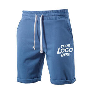 2025 pantalones cortos de Jersey de algodón con estampado Digital de logotipo personalizado para hombres pantalones cortos transpirables con patrón sólido pantalones cortos de verano de diseño personalizado - Product Image 1