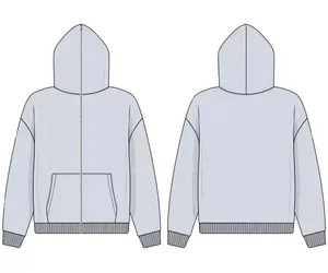 Sweatshirt à capuche zippé pour hommes, sweat léger, confortable, vêtements d'extérieur décontractés, streetwear moderne de tous les jours, grande taille - Product Image 5
