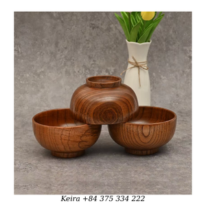 Tazón de Madera de Bambú para Servir Alimentos, Almacenamiento y Decoración de Cocina Ecológica, Vietnam - Product Image 5