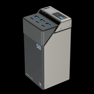 Powerology 50000mAh Banco de energía de alta capacidad 65W 3 * PD Carga rápida USB Inalámbrico Tipo-C Pantalla LED portátil para uso móvil - Product Image 6