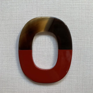 Collar con colgante de cuerno de búfalo saludable hecho a mano, forma única, joyería de acero personalizable, colgantes de moda para boda, dijes - Product Image 1