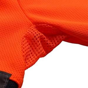 Polo de travail haute visibilité à manches longues, vêtements réfléchissants d'extérieur en polyester, vente chaude - Product Image 4