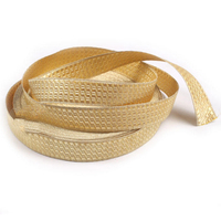 Biais et dentelle fantaisie en mylar doré de haute qualité, 40 mm, avec motif à carreaux, pour uniformes et accessoires d'infanterie