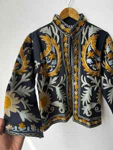 Chaqueta Bomber Acolchada Vintage de Lona Tejida con Bordado Suzani, 100% Algodón, para Otoño e Invierno, Gran Venta - Product Image 4