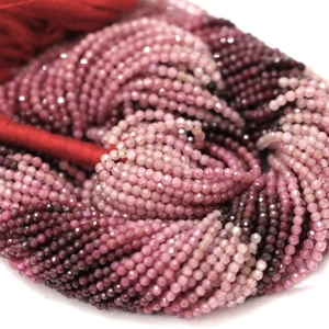 AAA Ruby Rondelle <b>Beads</b>: Micro Faceted Shaded Gemstone (2-2.5mm) - Product Image 4