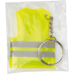 Portachiavi Personalizzato MIRIAM a Forma di Gilet di Sicurezza, Moschettone Promozionale Personalizzabile - Product Image 2
