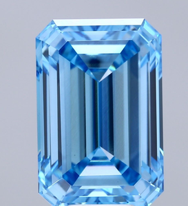 Diamantes cultivados en laboratorio Esmeralda 4.00 ct Azul intenso VVS2 - Product Image 1