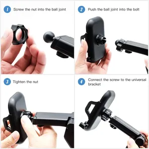 Support Téléphone Voiture, Fixation Universelle Smartphone, Accessoire pour iPhone 13, 12 Pro, Xiaomi, Samsung, <span class=keywords><strong>AirPods</strong></span>, <span class=keywords><strong>LG</strong></span> - Product Image 6