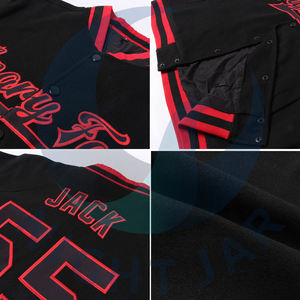 Chaqueta universitaria acolchada de béisbol de lana para hombre con cuello levantado logotipo personalizado ropa de invierno chaqueta universitaria de moda al por mayor - Product Image 6