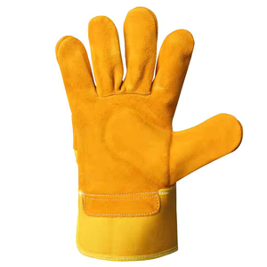 Guantes de aparejo de una sola palma de cuero pesado para trabajos laborales Guantes de aparejo industriales Guantes de trabajo de puntada reforzada de una sola Palma - Product Image 2