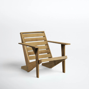 Chaise de jardin Adirondack en teck de qualité supérieure mobilier de salon en bois pour patio extérieur - Product Image 2