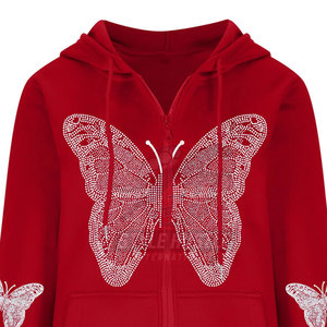 Sudaderas con Pedrería para Hombre, Diseño de Moda Invernal de Alta Calidad, Resistentes al Viento, Ecológicas, de Color Sólido, 100% Algodón Felpa - Product Image 4