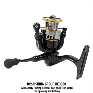 Moulinet de pêche stationnaire Bdt-FISHING GROUP HE3000 pour eau salée et eau douce, pour la pêche à la ligne et la pêche au lancer - Product Image 2