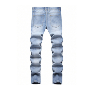 Bangladesh Ropa excedentes proveedor Fabricante Mens Denim Jeans Slim Fit Desgastado Lavado Rips Casual Algodón Hombres Jeans - Product Image 2