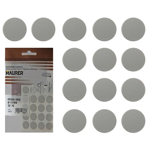 Cubiertas Adhesivas para Tornillos Grises (Paquete de 20 en Blíster) - Product Image 1