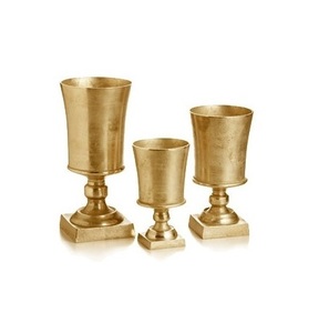 High Quality <b>Gold</b> Metal Flower <b>Vase</b> Modern Round Design for Home Hotel Wedding Party Tabletop Decorative Made of Brass Iron - Product Image 5