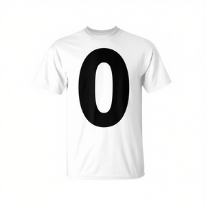 T-shirt d'équipe Zero Number 0 blanc, taille adulte moyenne - Product Image 2