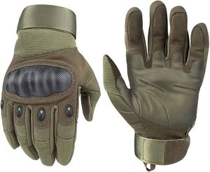 Gants durs en fibre de carbone noire OEM Gants tactiques d'équitation en cuir PU Gants de haute qualité Secure Fit Gloves - Product Image 3